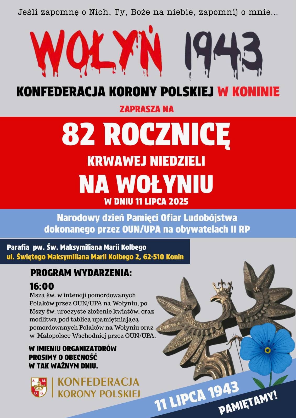 Konin upamiętnienie Wołyń 1943