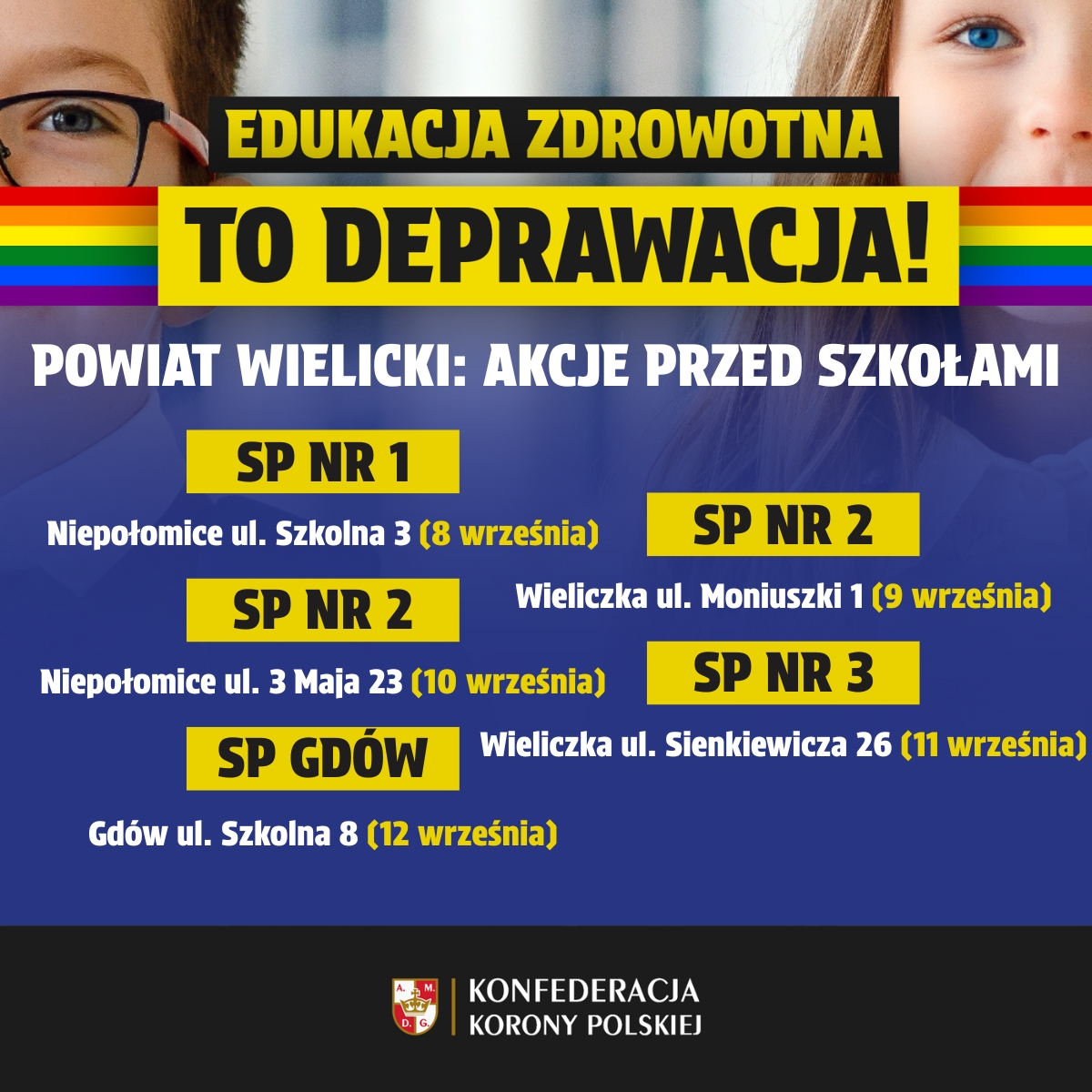 szkoła Wieliczka pikieta